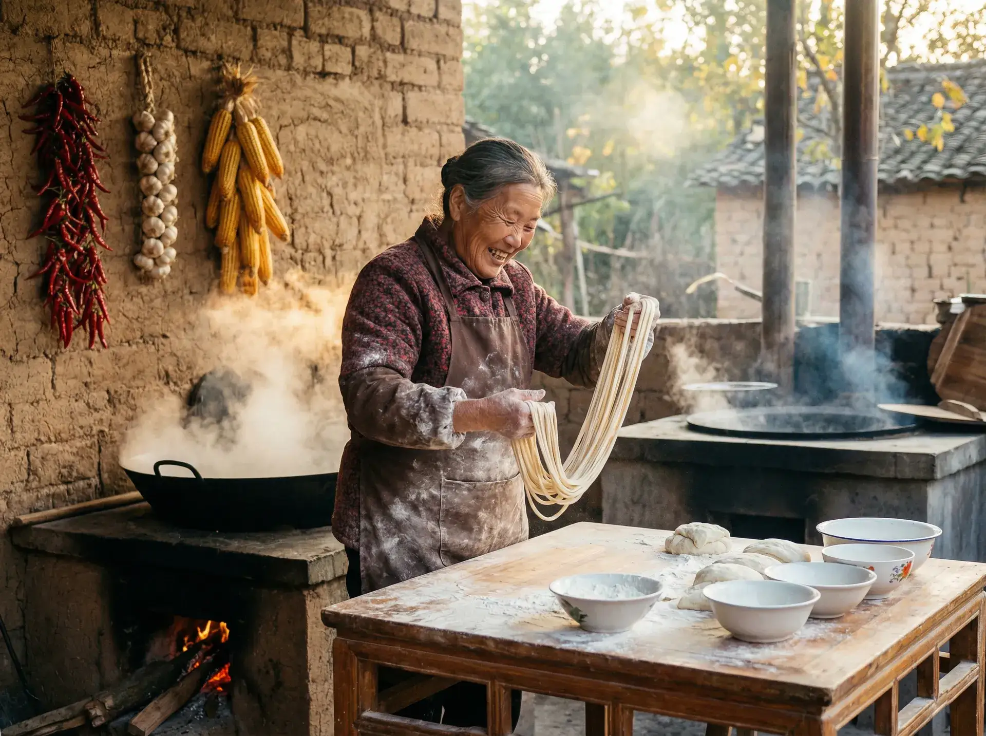 农家大嫂手擀面 - 凡人修仙传最新 乡村美食
